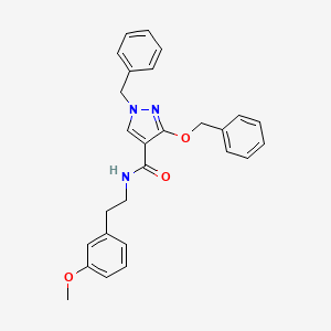 1-benzyl-3-(benzyloxy)-N-(3-methoxyphenethyl)-1H-pyrazole-4-carboxamide