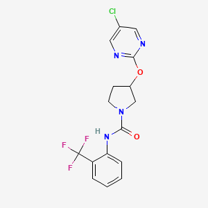 3-((5-chloropyrimidin-2-yl)oxy)-N-(2-(trifluoromethyl)phenyl)pyrrolidine-1-carboxamide