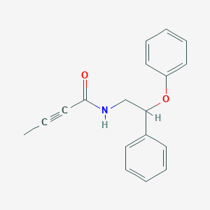 molecular formula C18H17NO2 B2675966 N-(2-Phenoxy-2-phenylethyl)but-2-ynamide CAS No. 2411269-91-3