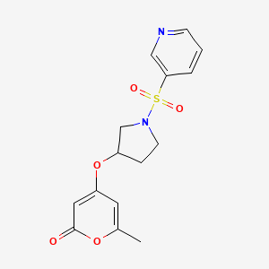 6-methyl-4-((1-(pyridin-3-ylsulfonyl)pyrrolidin-3-yl)oxy)-2H-pyran-2-one