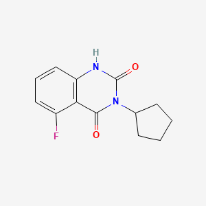 molecular formula C13H13FN2O2 B2675980 3-Cyclopentyl-5-fluoro-1H-quinazoline-2,4-dione CAS No. 1553565-59-5