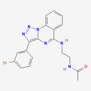 N-[2-[[3-(3-bromophenyl)triazolo[1,5-a]quinazolin-5-yl]amino]ethyl]acetamide