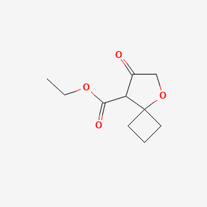 molecular formula C10H14O4 B2675986 乙酸7-氧代-5-氧杂螺[3.4]辛烷-8-酯 CAS No. 2167820-23-5