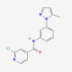 2-chloro-N-[3-(5-methyl-1H-pyrazol-1-yl)phenyl]pyridine-4-carboxamide