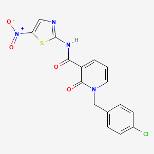 molecular formula C16H11ClN4O4S B2675993 1-(4-chlorobenzyl)-N-(5-nitrothiazol-2-yl)-2-oxo-1,2-dihydropyridine-3-carboxamide CAS No. 941903-11-3