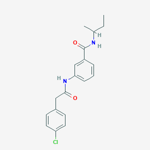 molecular formula C19H21ClN2O2 B267600 N-(sec-butyl)-3-{[(4-chlorophenyl)acetyl]amino}benzamide 