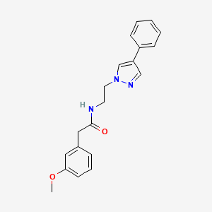 2-(3-methoxyphenyl)-N-(2-(4-phenyl-1H-pyrazol-1-yl)ethyl)acetamide