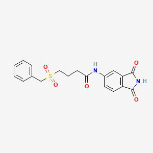 molecular formula C19H18N2O5S B2676016 4-(benzylsulfonyl)-N-(1,3-dioxoisoindolin-5-yl)butanamide CAS No. 923457-59-4