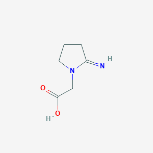 molecular formula C6H10N2O2 B2676023 2-(2-iminopyrrolidin-1-yl)acetic Acid CAS No. 16849-26-6