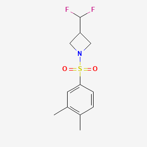 molecular formula C12H15F2NO2S B2676029 3-(Difluoromethyl)-1-((3,4-dimethylphenyl)sulfonyl)azetidine CAS No. 2320173-55-3