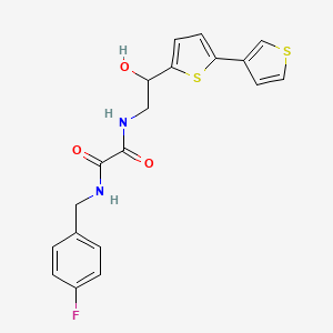 N1-(2-([2,3'-bithiophen]-5-yl)-2-hydroxyethyl)-N2-(4-fluorobenzyl)oxalamide
