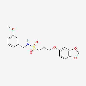 3-(benzo[d][1,3]dioxol-5-yloxy)-N-(3-methoxybenzyl)propane-1-sulfonamide