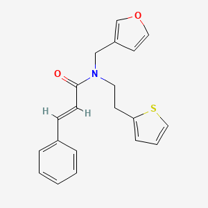 N-(furan-3-ylmethyl)-N-(2-(thiophen-2-yl)ethyl)cinnamamide