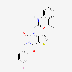 molecular formula C23H20FN3O3S B2676044 N-(2-ethylphenyl)-2-{3-[(4-fluorophenyl)methyl]-2,4-dioxo-1H,2H,3H,4H-thieno[3,2-d]pyrimidin-1-yl}acetamide CAS No. 879139-07-8