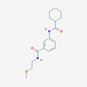 molecular formula C17H24N2O3 B267605 3-[(cyclohexylcarbonyl)amino]-N-(2-methoxyethyl)benzamide 