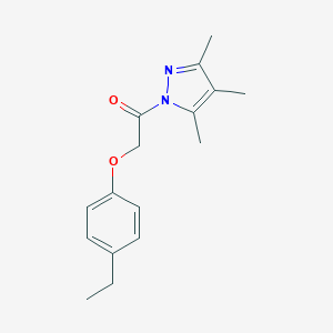 molecular formula C16H20N2O2 B267607 1-[(4-ethylphenoxy)acetyl]-3,4,5-trimethyl-1H-pyrazole 