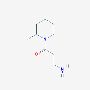 molecular formula C9H18N2O B2676075 3-氨基-1-(2-甲基哌啶-1-基)丙酮 CAS No. 244789-26-2