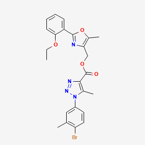 molecular formula C24H23BrN4O4 B2676089 [2-(2-ethoxyphenyl)-5-methyl-1,3-oxazol-4-yl]methyl 1-(4-bromo-3-methylphenyl)-5-methyl-1H-1,2,3-triazole-4-carboxylate CAS No. 1223850-68-7