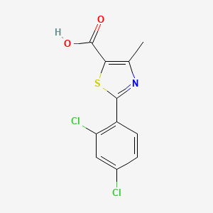 molecular formula C11H7Cl2NO2S B2676101 2-(2,4-Dichlorophenyl)-4-methylthiazole-5-carboxylic acid CAS No. 472804-18-5