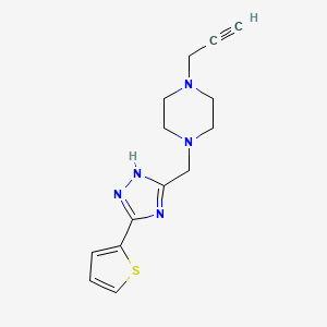 1-(prop-2-yn-1-yl)-4-{[3-(thiophen-2-yl)-1H-1,2,4-triazol-5-yl]methyl}piperazine