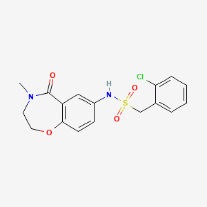 1-(2-chlorophenyl)-N-(4-methyl-5-oxo-2,3,4,5-tetrahydrobenzo[f][1,4]oxazepin-7-yl)methanesulfonamide