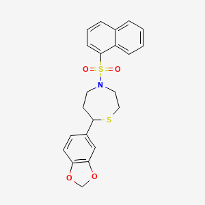 7-(Benzo[d][1,3]dioxol-5-yl)-4-(naphthalen-1-ylsulfonyl)-1,4-thiazepane