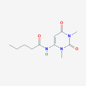 N-(1,3-dimethyl-2,6-dioxo-1,2,3,6-tetrahydropyrimidin-4-yl)pentanamide
