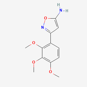 molecular formula C12H14N2O4 B2676118 3-(2,3,4-Trimethoxyphenyl)-1,2-oxazol-5-amine CAS No. 501902-30-3