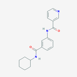 molecular formula C19H21N3O2 B267612 N-{3-[(cyclohexylamino)carbonyl]phenyl}nicotinamide 