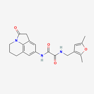 N1-((2,5-dimethylfuran-3-yl)methyl)-N2-(2-oxo-2,4,5,6-tetrahydro-1H-pyrrolo[3,2,1-ij]quinolin-8-yl)oxalamide