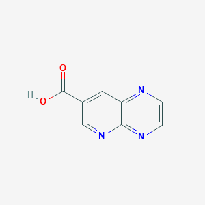 molecular formula C8H5N3O2 B2676125 吡啶并[2,3-b]吡嗪-7-羧酸 CAS No. 893723-49-4
