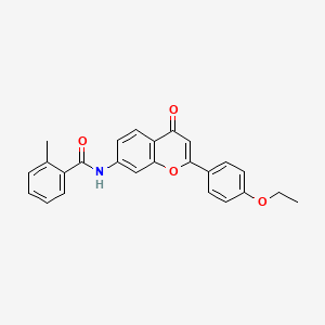 molecular formula C25H21NO4 B2676137 N-[2-(4-ethoxyphenyl)-4-oxo-4H-chromen-7-yl]-2-methylbenzamide CAS No. 923185-72-2
