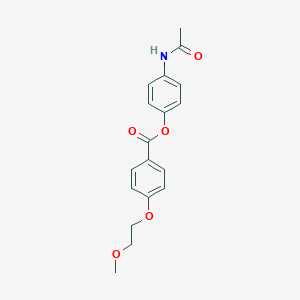 molecular formula C18H19NO5 B267616 4-(Acetylamino)phenyl 4-(2-methoxyethoxy)benzoate 