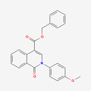 molecular formula C24H19NO4 B2676163 苄基 2-(4-甲氧基苯基)-1-氧代-1,2-二氢异喹啉-4-羧酸酯 CAS No. 1031961-04-2