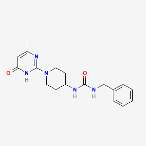 1-Benzyl-3-(1-(4-methyl-6-oxo-1,6-dihydropyrimidin-2-yl)piperidin-4-yl)urea