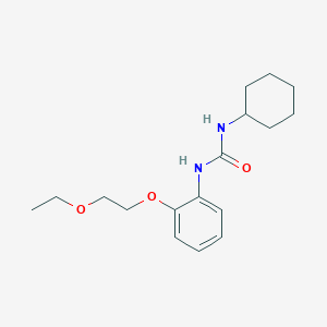 molecular formula C17H26N2O3 B267617 N-cyclohexyl-N'-[2-(2-ethoxyethoxy)phenyl]urea 