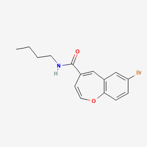 molecular formula C15H16BrNO2 B2676174 7-溴-N-丁基苯并[b]噁啶-4-羧酰胺 CAS No. 950335-11-2