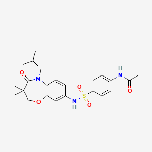 N-(4-(N-(5-isobutyl-3,3-dimethyl-4-oxo-2,3,4,5-tetrahydrobenzo[b][1,4]oxazepin-8-yl)sulfamoyl)phenyl)acetamide