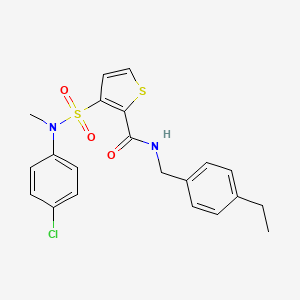 3-[(4-chlorophenyl)(methyl)sulfamoyl]-N-(4-ethylbenzyl)thiophene-2-carboxamide
