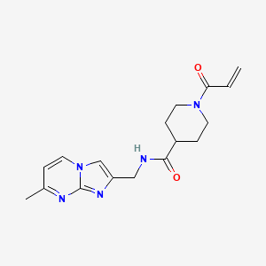 N-[(7-Methylimidazo[1,2-a]pyrimidin-2-yl)methyl]-1-prop-2-enoylpiperidine-4-carboxamide
