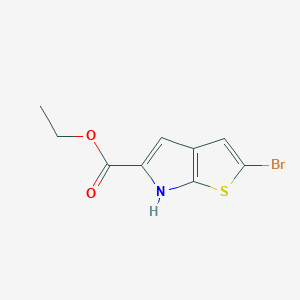 molecular formula C9H8BrNO2S B2676189 ethyl 2-bromo-6H-thieno[2,3-b]pyrrole-5-carboxylate CAS No. 91545-55-0