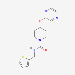 4-(pyrazin-2-yloxy)-N-(thiophen-2-ylmethyl)piperidine-1-carboxamide