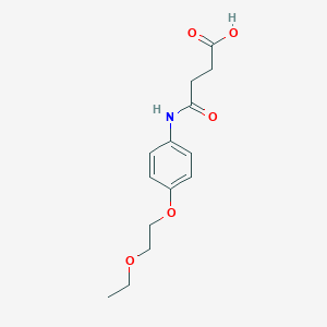 molecular formula C14H19NO5 B267620 4-{[4-(2-Ethoxyethoxy)phenyl]amino}-4-oxobutanoic acid 