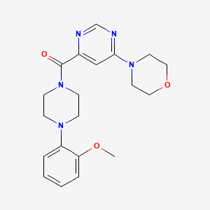 molecular formula C20H25N5O3 B2676201 (4-(2-Methoxyphenyl)piperazin-1-yl)(6-morpholinopyrimidin-4-yl)methanone CAS No. 1906530-57-1