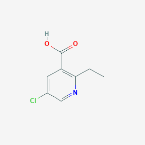 molecular formula C8H8ClNO2 B2676202 5-Chloro-2-ethyl-pyridine-3-carboxylic acid CAS No. 1211541-20-6