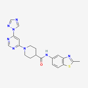 1-(6-(1H-1,2,4-triazol-1-yl)pyrimidin-4-yl)-N-(2-methylbenzo[d]thiazol-5-yl)piperidine-4-carboxamide