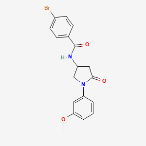 4-bromo-N-[1-(3-methoxyphenyl)-5-oxopyrrolidin-3-yl]benzamide