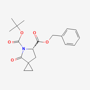 molecular formula C19H23NO5 B2676226 6-苄基-5-叔丁基 (6S)-4-氧代-5-氮杂螺[2.4]庚烷-5,6-二羧酸二酯 CAS No. 1628205-95-7