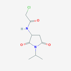 molecular formula C9H13ClN2O3 B2676228 2-Chloro-N-(2,5-dioxo-1-propan-2-ylpyrrolidin-3-yl)acetamide CAS No. 2411194-15-3