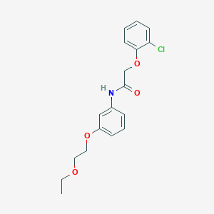 molecular formula C18H20ClNO4 B267623 2-(2-chlorophenoxy)-N-[3-(2-ethoxyethoxy)phenyl]acetamide 